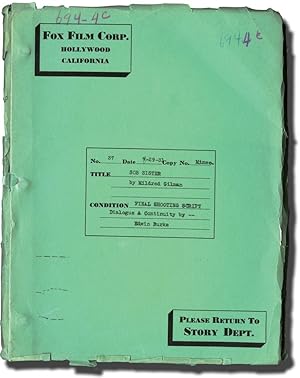 Bild des Verkufers fr Sob Sister (Original screenplay for the 1931 pre-Code film) zum Verkauf von Royal Books, Inc., ABAA