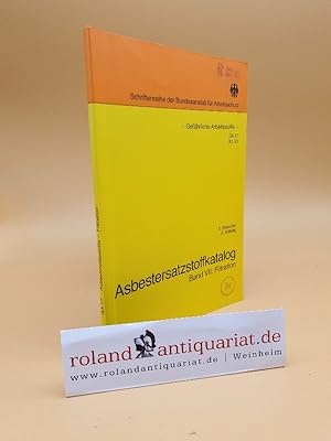 Imagen del vendedor de Poeschel, Eva: Asbestersatzstoff-Katalog Teil: Bd. 7., Filtration a la venta por Roland Antiquariat UG haftungsbeschrnkt