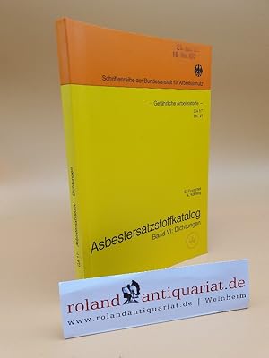 Imagen del vendedor de Poeschel, Eva: Asbestersatzstoff-Katalog Teil: Bd. 6., Dichtungen a la venta por Roland Antiquariat UG haftungsbeschrnkt