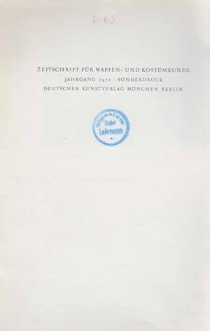 Seller image for Die Entwicklung des Absatzes in der Schuhmode. Resumee eines Vortrages. Sonderdruck aus Zeitschrift f. Waffen- und Kostmkunde; Jg. 1971; Dt. Kunstverlag. for sale by Fundus-Online GbR Borkert Schwarz Zerfa