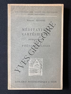 Bild des Verkufers fr MEDITATIONS CARTESIENNES INTRODUCTION A LA PHENOMENOLOGIE zum Verkauf von Yves Grgoire