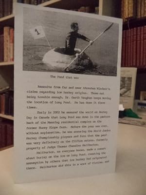 Image du vendeur pour The Pond that was (origin of ice hockey) mis en vente par The Odd Book  (ABAC, ILAB)