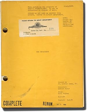 Image du vendeur pour The Marauders (Original screenplay for the 1955 film) mis en vente par Royal Books, Inc., ABAA