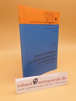 Image du vendeur pour Mller, Bernd H.: bersichtstabellen zur Belastungssituation am Arbeitsplatz Teil: Bd. 2., Eisen- und Stahlindustrie mis en vente par Roland Antiquariat UG haftungsbeschrnkt