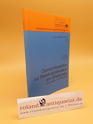 Image du vendeur pour Mller, Bernd H.: bersichtstabellen zur Belastungssituation am Arbeitsplatz Teil: Bd. 1., Grundlagen und Methoden mis en vente par Roland Antiquariat UG haftungsbeschrnkt