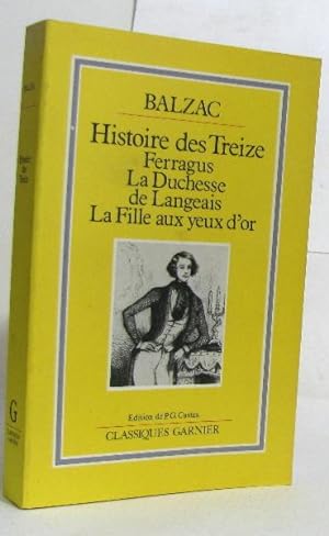 Seller image for Histoire des treize Ferragus la duchesse de langeais la fille aux yeux d'or for sale by crealivres