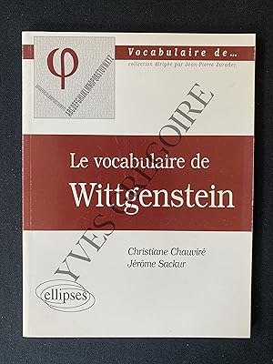 Image du vendeur pour LE VOCABULAIRE DE WITTGENSTEIN mis en vente par Yves Grgoire