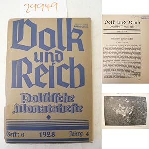 Volk und Reich. Politische Monatshefte 4. Jahrgang 1928 Heft 6 * Stempel "Sammlung E b e n b ö c ...