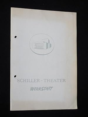 Immagine del venditore per Programmheft 89 Schiller-Theater Werkstatt 1959/60. DAS LETZTE BAND von Beckett [und] DIE ZOO-GESCHICHTE von Albee. Insz.: Walter Henn, B�hnenbild: H. W. Lenneweit, techn. Ltg.: Leo Skodik. Mit Walter Frank; Kurt Buecheler, Thomas Holtzmann venduto da Fast alles Theater! Antiquariat f�r die darstellenden K�nste