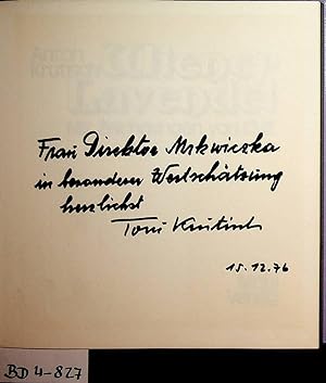 Bild des Verkufers fr Wiener Lavendel / Mit Zeichn. v. Emil [d. i. Martin Menzl] zum Verkauf von ANTIQUARIAT.WIEN Fine Books & Prints