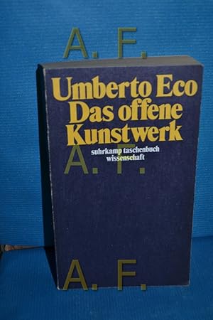 Bild des Verkufers fr Das offene Kunstwerk Umberto Eco. bers. von Gnter Memmert / Suhrkamp-Taschenbuch Wissenschaft , 222 zum Verkauf von Antiquarische Fundgrube e.U.