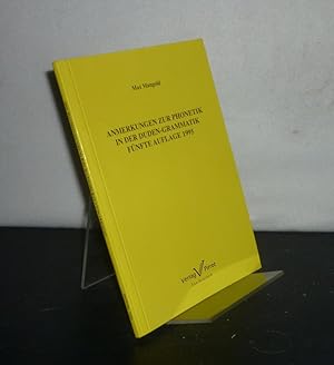 Bild des Verkufers fr Anmerkungen zur Phonetik in der Duden-Grammatik fnfte [5.] Auflage 1995. [Von Max Mangold]. zum Verkauf von Antiquariat Kretzer