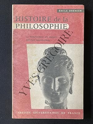 Imagen del vendedor de HISTOIRE DE LA PHILOSOPHIE-LA PHILOSOPHIE EN ORIENT-1 ER FASCICULE SUPPLEMENTAIRE a la venta por Yves Grgoire