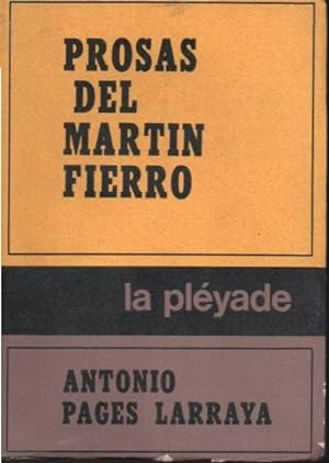 PROSAS DEL MARTIN FIERRO.