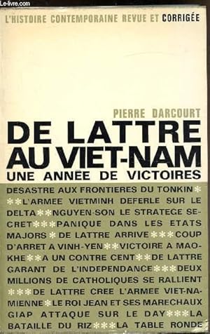 Image du vendeur pour De Lattre au Viet-Nam Une anne de victoires mis en vente par Le-Livre