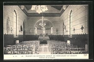 Carte postale Maison de Retraite Cousin de Mericourt et Besson, Interieur de la Chapelle