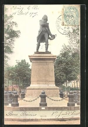 Carte postale Choisy-le-Roi, Statue de Rouget de l'Isle