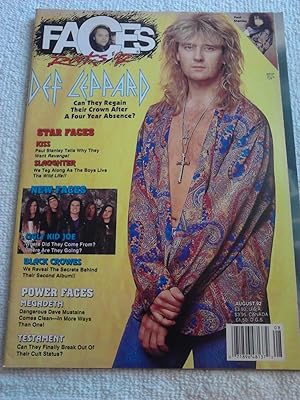 FACES ROCKS [Magazine]; Volume 11, Number 11; August 1992; Def Leppard's Joe Elliott on Cover [Pe...