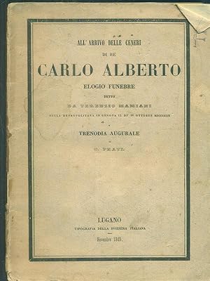 Imagen del vendedor de All'arrivo delle ceneri di re Carlo Alberto a la venta por Librodifaccia