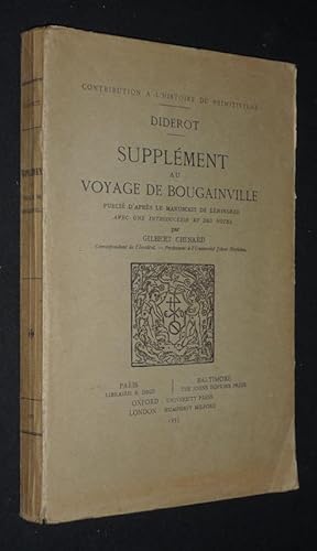 Image du vendeur pour Supplment au Voyage de Bougainville, publi d'aprs le manuscrit de Lningrad mis en vente par Abraxas-libris