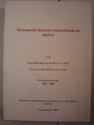 Imagen del vendedor de Monumenta histrico augustiniana de Iquitos. Volumen Segundo ( 1903-1909) a la venta por Librera Antonio Azorn