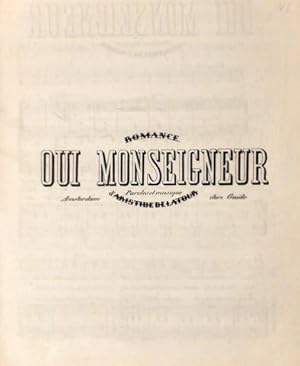 Image du vendeur pour Romance. Oui monsieurParoles et musique d`Aristide de Latour mis en vente par Paul van Kuik Antiquarian Music