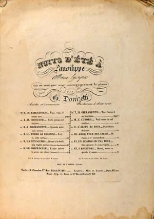 Nuits d`été à Pauslippe. Album lyrique mis en musique avec accompagnement de piano. [7-12] Noctur...