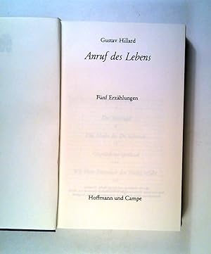 Seller image for Anruf des Lebens : 5 Erzählungen for sale by ANTIQUARIAT Franke BRUDDENBOOKS