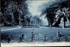 Bild des Verkufers fr Ansichtskarte / Postkarte Saigon Cochinchine Vietnam, Jardin Botanique zum Verkauf von akpool GmbH