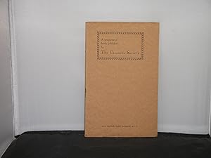 A Prospectus of Books Published by The Casanova Society 1926-27