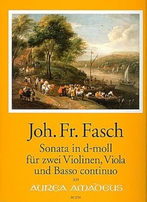 Bild des Verkufers fr Sonate d-Mollfür 2 Violinen, Viola und Bc : Partitur und Stimmen (Bc ausgesetzt) zum Verkauf von AHA-BUCH GmbH