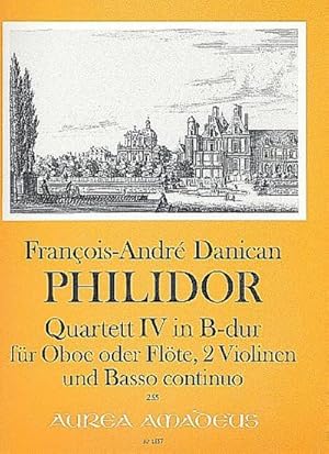 Bild des Verkufers fr Quartett B-Dur Nr.4fr Oboe (Flte), 2 Violinen und Bc : Partitur (=Klavier) und Stimmen zum Verkauf von AHA-BUCH GmbH