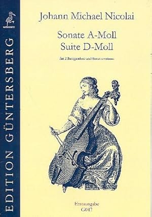 Bild des Verkufers fr Sonate a-Moll und Suite d-Mollfr 2 Bagamben und Bc : Partitur und Stimmen zum Verkauf von AHA-BUCH GmbH