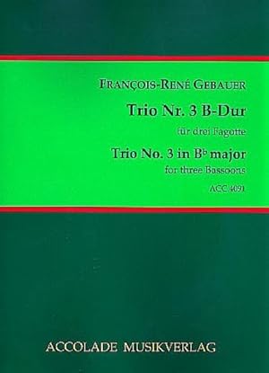 Bild des Verkufers fr Trio B-Dur Nr.3für 3 Fagotte : Partitur und Stimmen zum Verkauf von AHA-BUCH GmbH