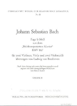 Seller image for Fuge b-Moll BWV867 für 2 Violinen,Viola und 2 Violoncelli (Kb ad lib.) : Violine 2 for sale by AHA-BUCH GmbH
