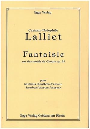 Bild des Verkufers fr Fantaisie sur des motifs de Chopin op.31pour hautbois (hautbois d'amour) et piano zum Verkauf von AHA-BUCH GmbH