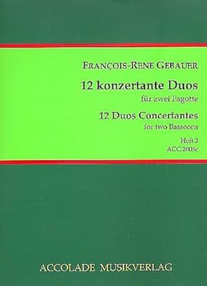 Bild des Verkufers fr 12 duos concertants op.44 Band 3 (Nr.7-9)fr 2 Fagotte : Partitur und Stimmen zum Verkauf von AHA-BUCH GmbH