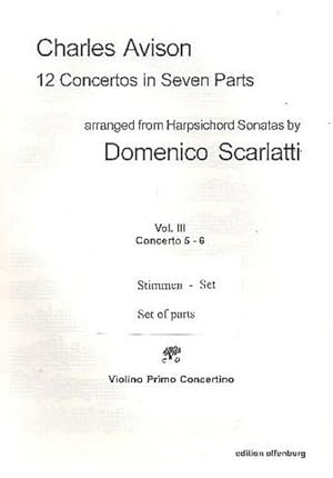 Bild des Verkufers fr 12 Concertos in 7 Parts vol.3 (nos.5-6)for 4 violins, viola, cello and Bc : parts zum Verkauf von AHA-BUCH GmbH