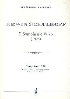 Bild des Verkufers fr Sinfonie Nr.1 W76fr Orchester : Studienpartitur (1925) zum Verkauf von AHA-BUCH GmbH