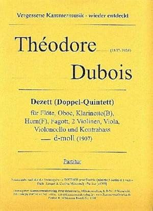 Bild des Verkufers fr Doppel-Quintett d-Mollfr Flte, Oboe, Klarinette, Horn, Fagott und 5 Streicher : Partitur und Stimmen zum Verkauf von AHA-BUCH GmbH