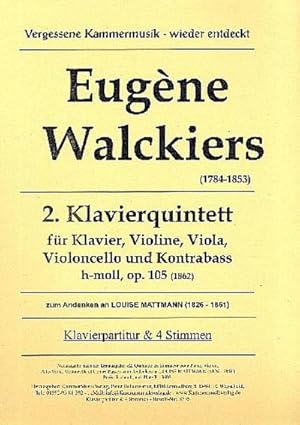 Bild des Verkufers fr Quintett h-Moll Nr.2 op.105fr Violine, Viola, Violoncello, Kontrabass und Klavier : Stimmen zum Verkauf von AHA-BUCH GmbH