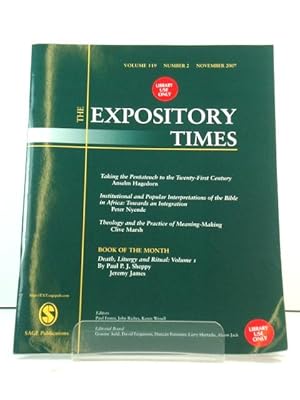 Seller image for The Expository Times: Volume 119, Number 2, November 2007 for sale by PsychoBabel & Skoob Books