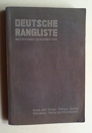 Deutsche Rangliste umfassend das gesamte aktive Offizierkorps (einschließlich der wiederverwendet...