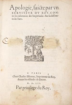 Image du vendeur pour [Charles Estienne, imprimeur du Roi]. Recueil de huit pices. mis en vente par Bonnefoi Livres Anciens