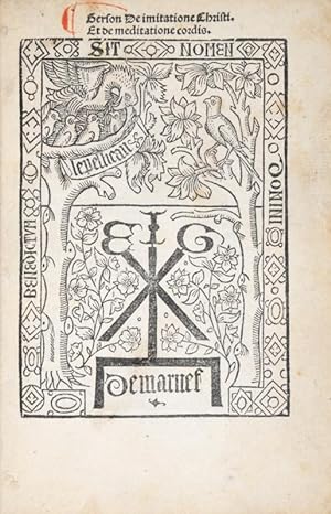 Seller image for [Imitation de Jsus-Christ. Paris, 1491]. Gerson De imitatione Christi. Et de meditatione cordis. for sale by Bonnefoi Livres Anciens