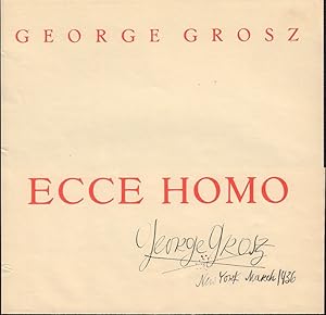 Title page to Ecce Homo signed in New York March, 1936