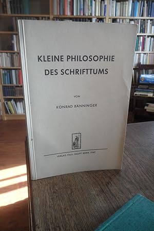 Immagine del venditore per Kleine Philosophie des Schrifttums. venduto da Antiquariat Floeder