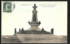 Carte postale Marines, Monument de l' Amiral Peyron, ex-ministre de la Marine