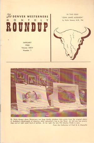 Bild des Verkufers fr The Denver Westerners' Monthly Roundup: January 1968, Vol 24, No. 1 zum Verkauf von Clausen Books, RMABA