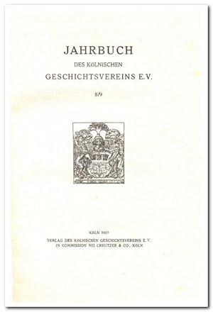Sammelband mit 2 Bänden Jahrbuch des Kölnischen Geschichtsvereins e.V. 8/9 und 10 (1927 und 1928)
